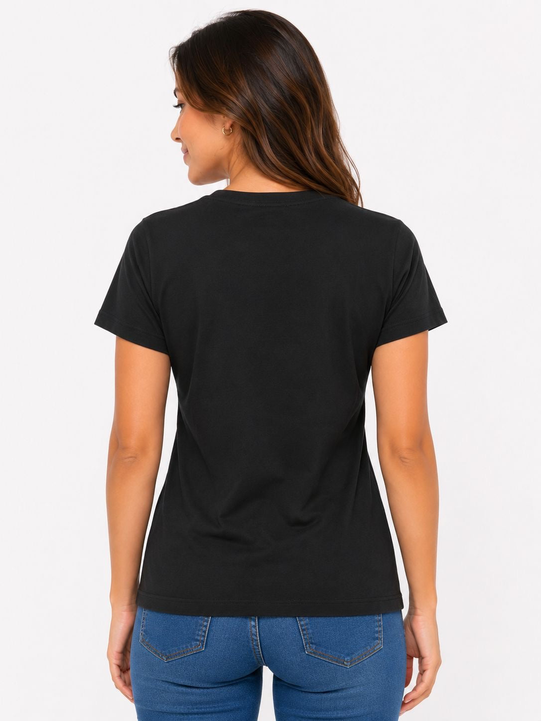 Calvin Klein black short-sleeved t-shirt for women.