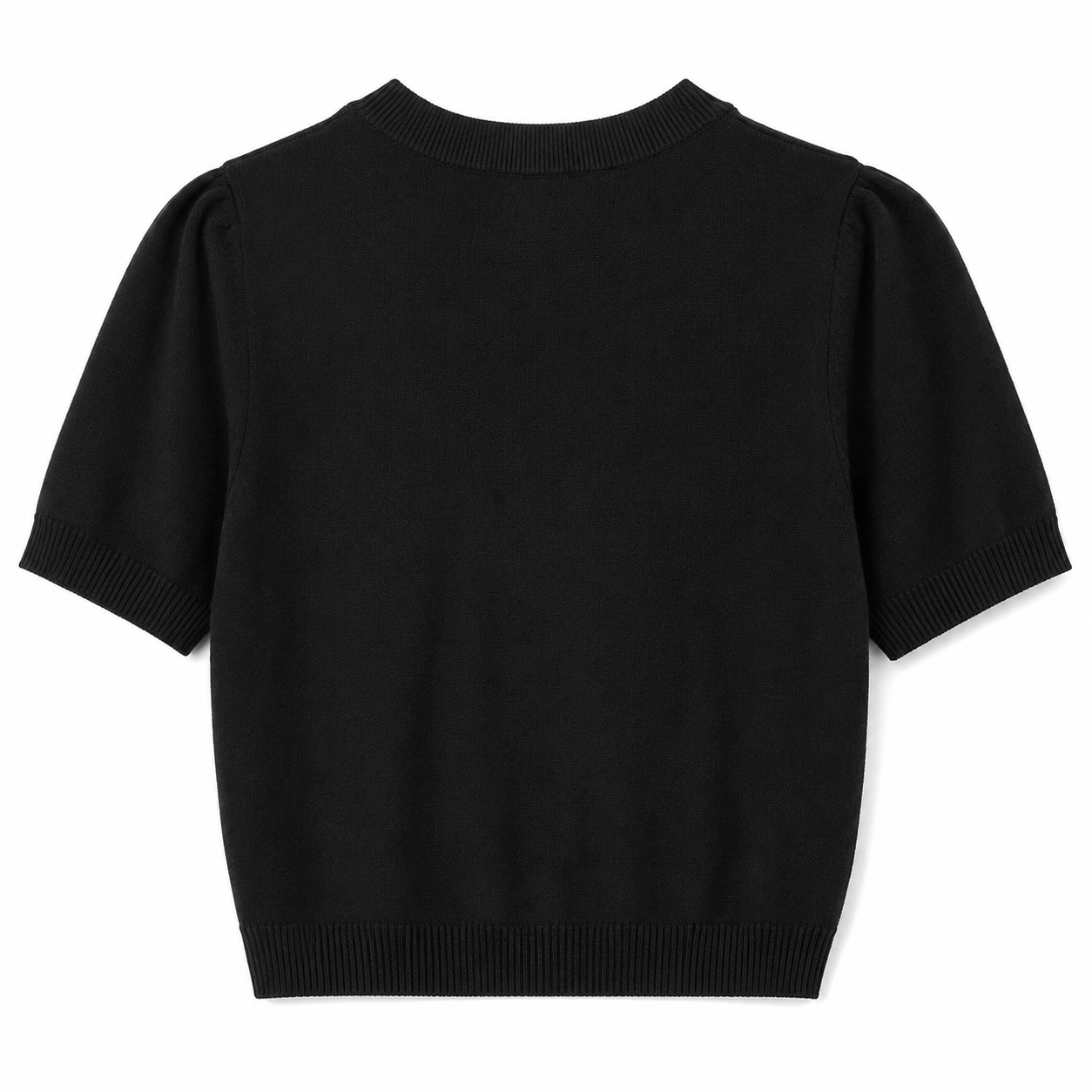 Liv Milano Black knitted blouse with short sleeves Women’s
