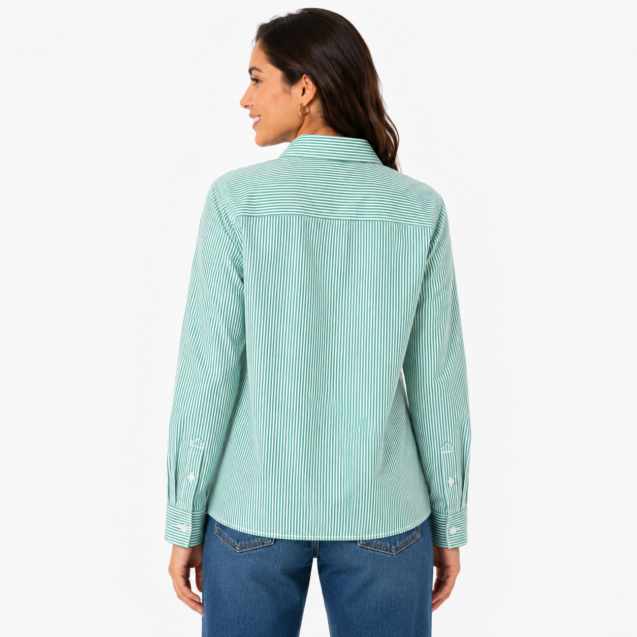 U.S. Polo Assn green striped shirt Women’s