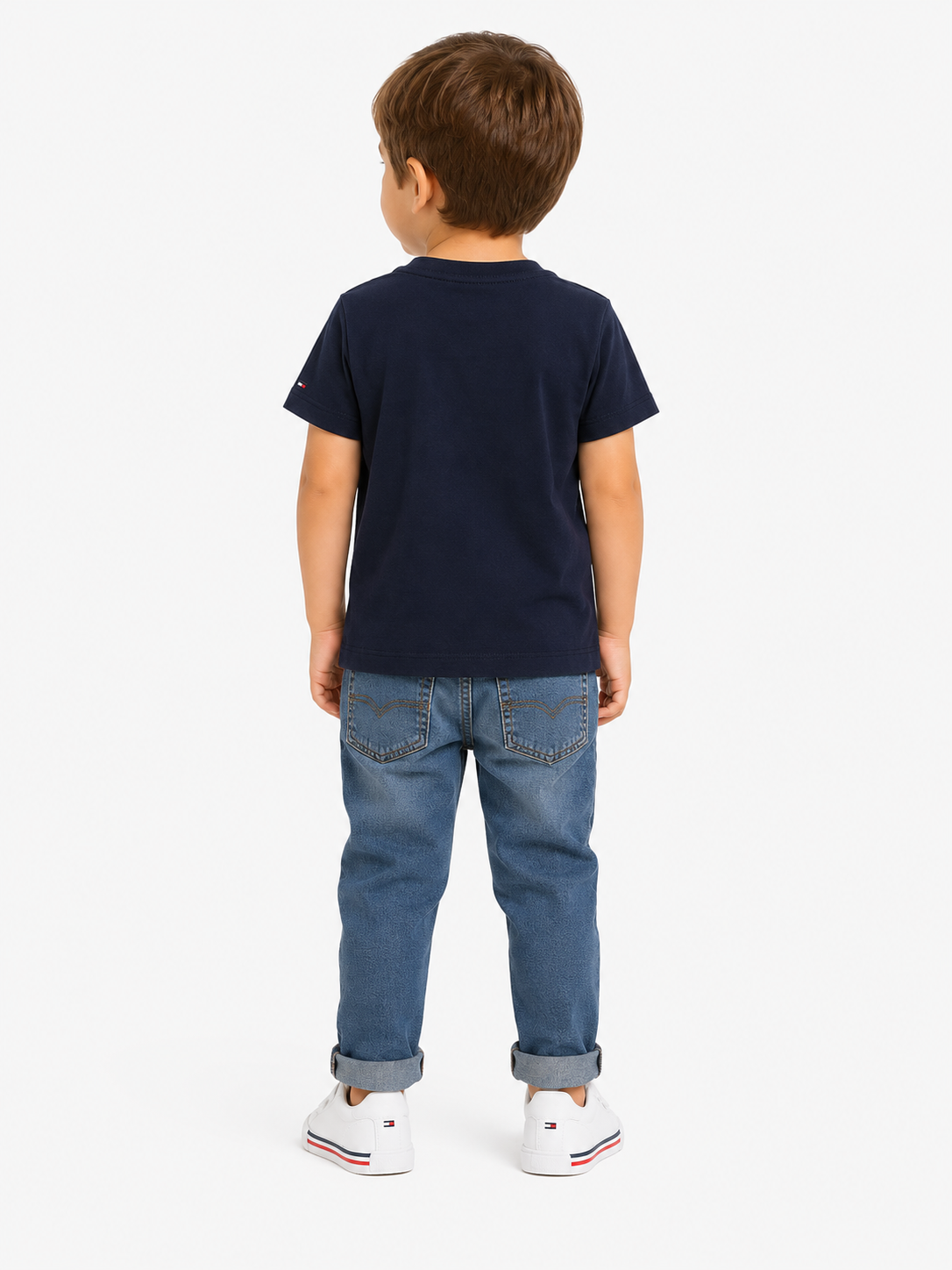 Tommy Hilfiger PLAYERA DE CORTE REGULAR CON MONOGRAMA NIÑO TOMMY HILFIGER