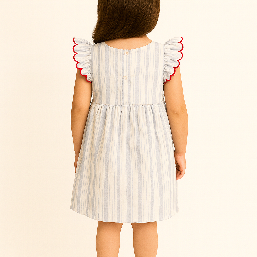 Daisy Fuentes Girls Blue With Embroidery Blouse