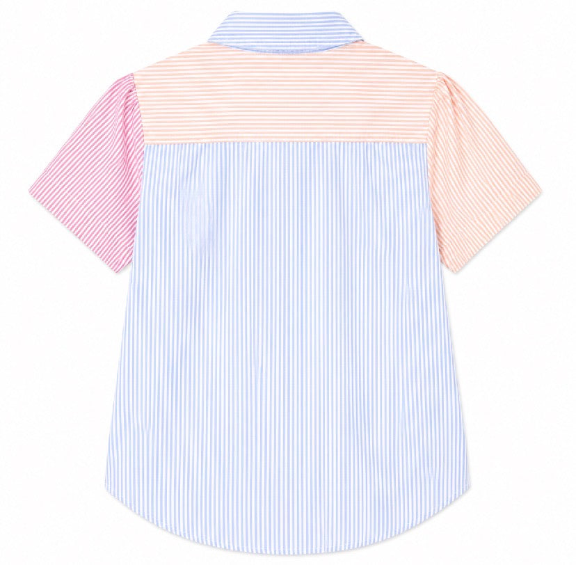 Tommy Hilfiger-Multistripe Puff-Sleeve Shirt