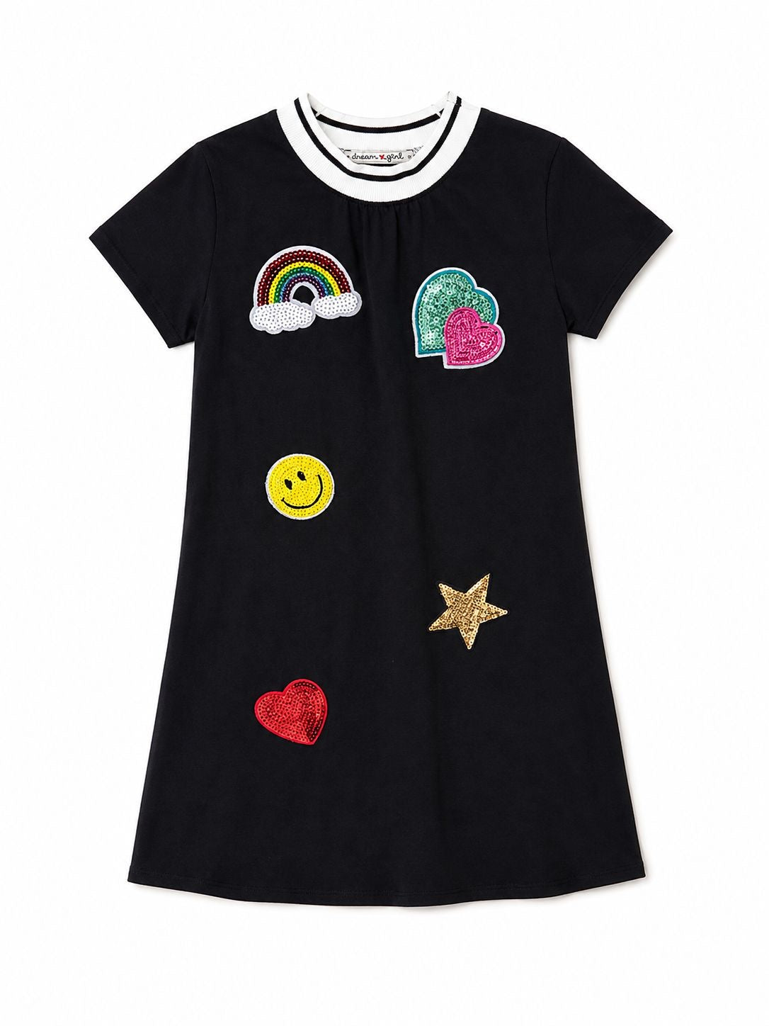 DREAM GIRL-T-shirt dress in black from the Dreamgirl brand