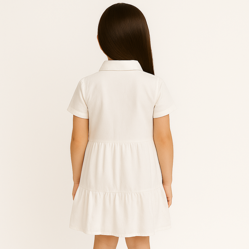 Tommy Hilfiger ids' Sleeveless Embroidered Tiered Dress