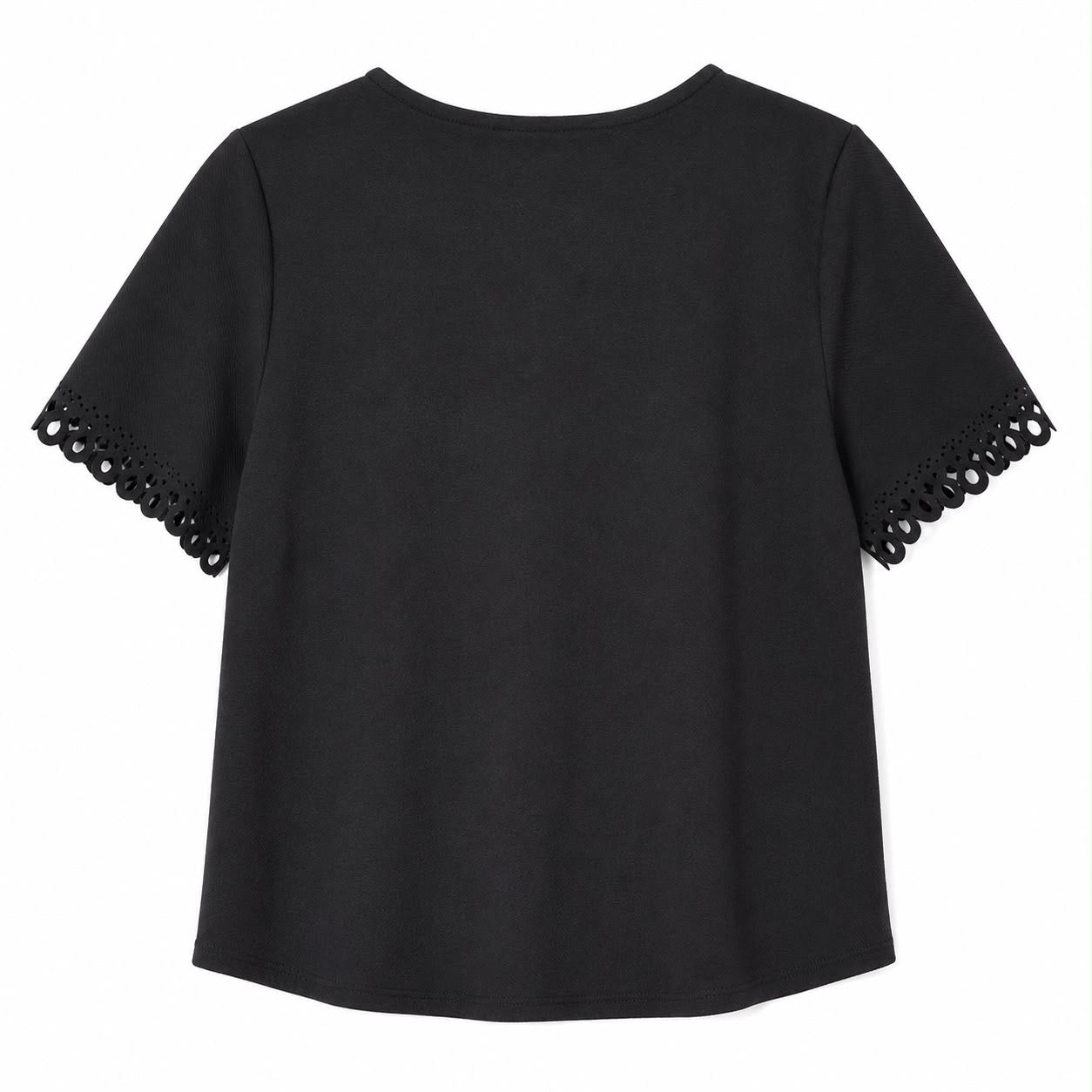 Moa Moa Laser Cut Eyelet Blouse