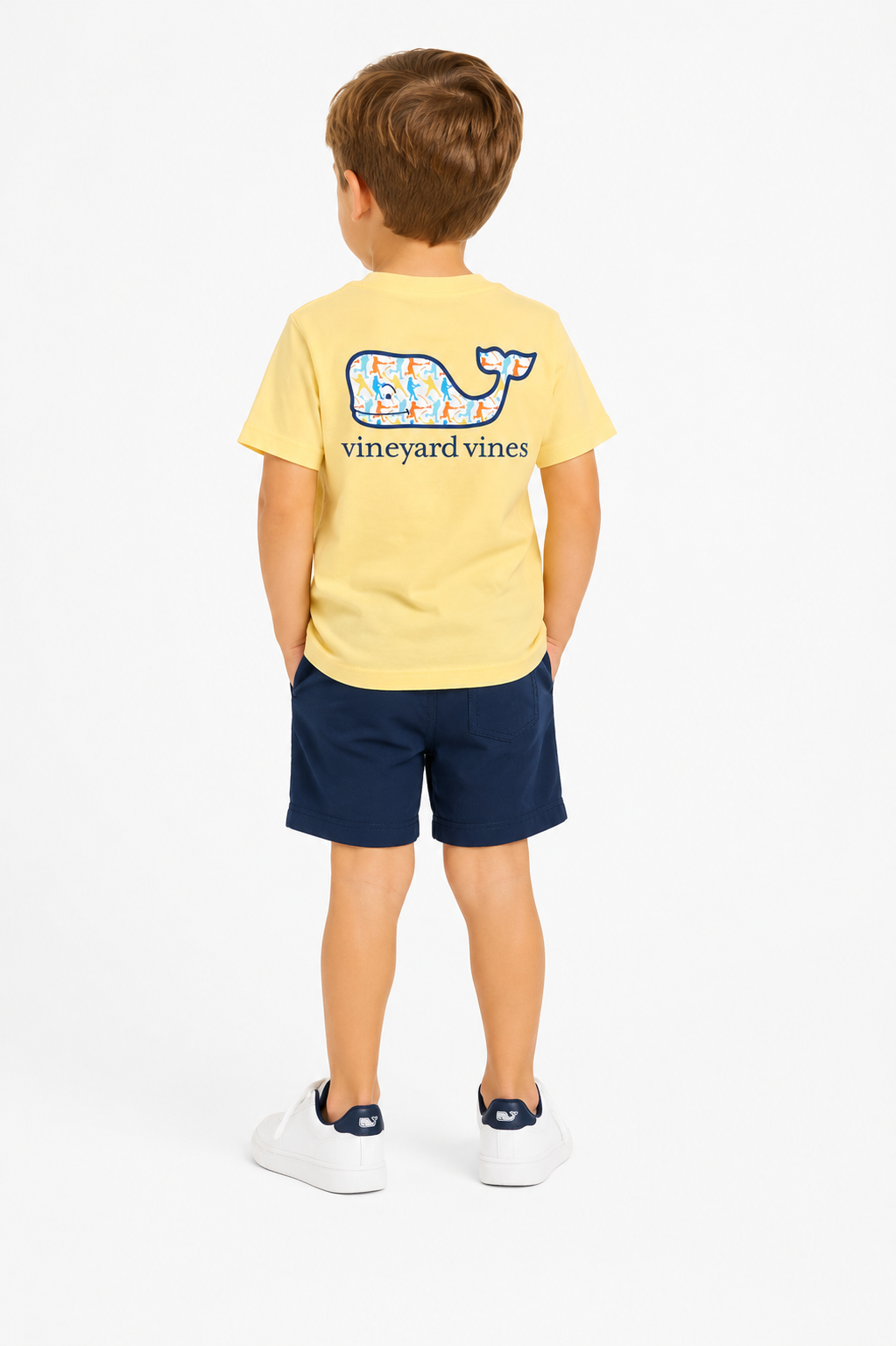 Vineyard Vine-Camiseta de manga corta con bolsillo y estampado de ballena de béisbol