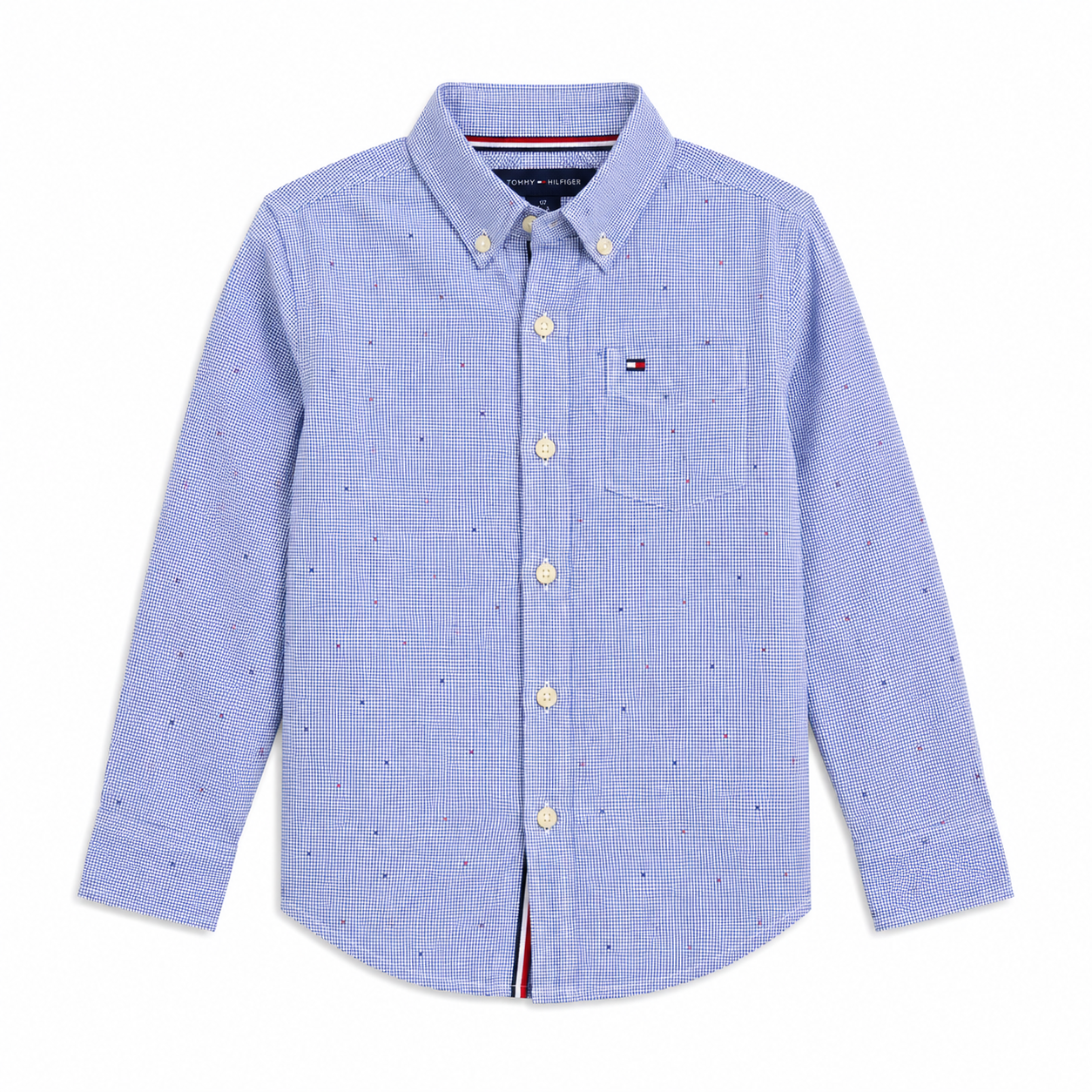 Tommy Hilfiger shirt in blue vichy checks with buttons