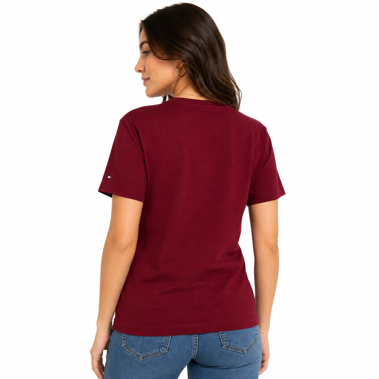 Tommy Hilfiger Plaid Hilfiger Logo T-Shirt Women’s