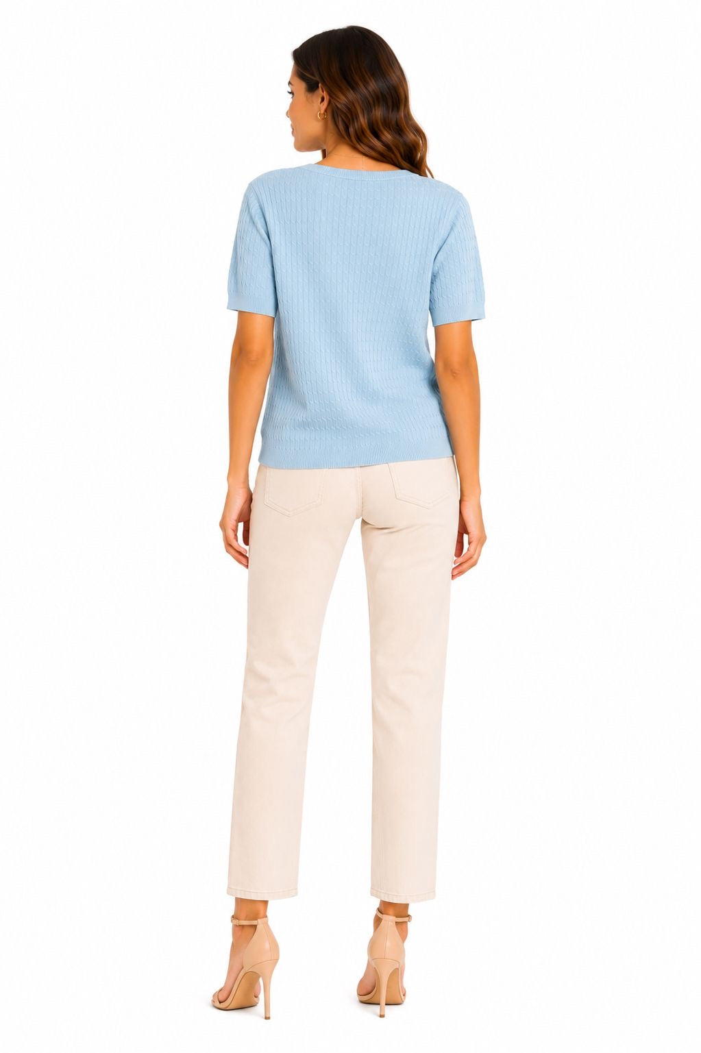 CYRUS-Short-sleeved knit cardigan