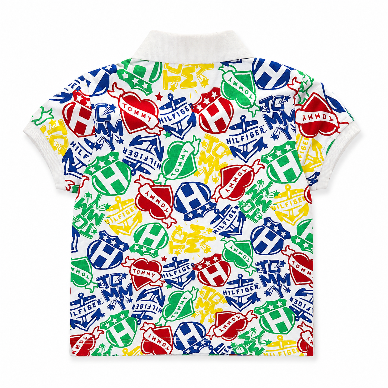 Tommy Hilfiger kids' allover mixed varsity stretch polo
