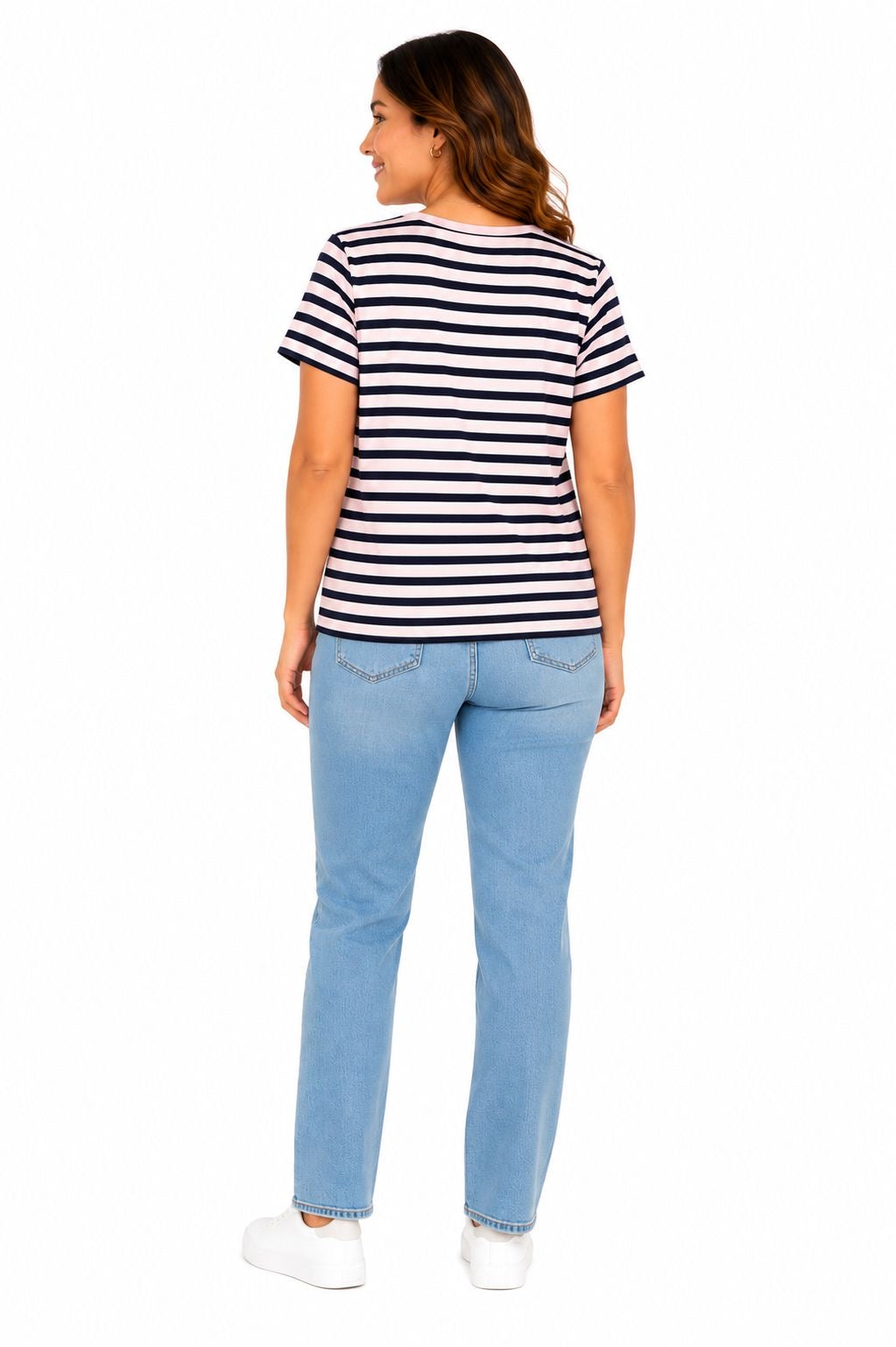 Tommy Hilfiger classic striped V-neck t-shirt for women
