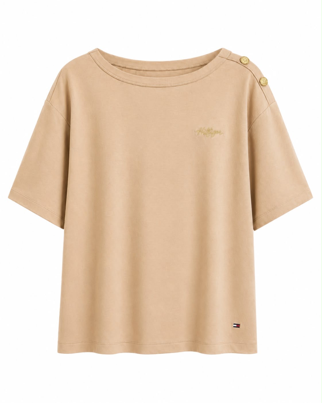TOMMY HILFIGER-Women's boat neck t-shirt