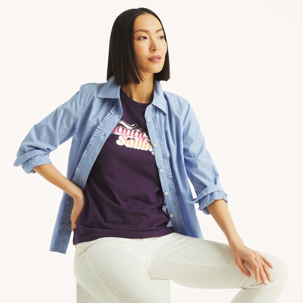 Náutica logo foil graphic t-shirt women’s