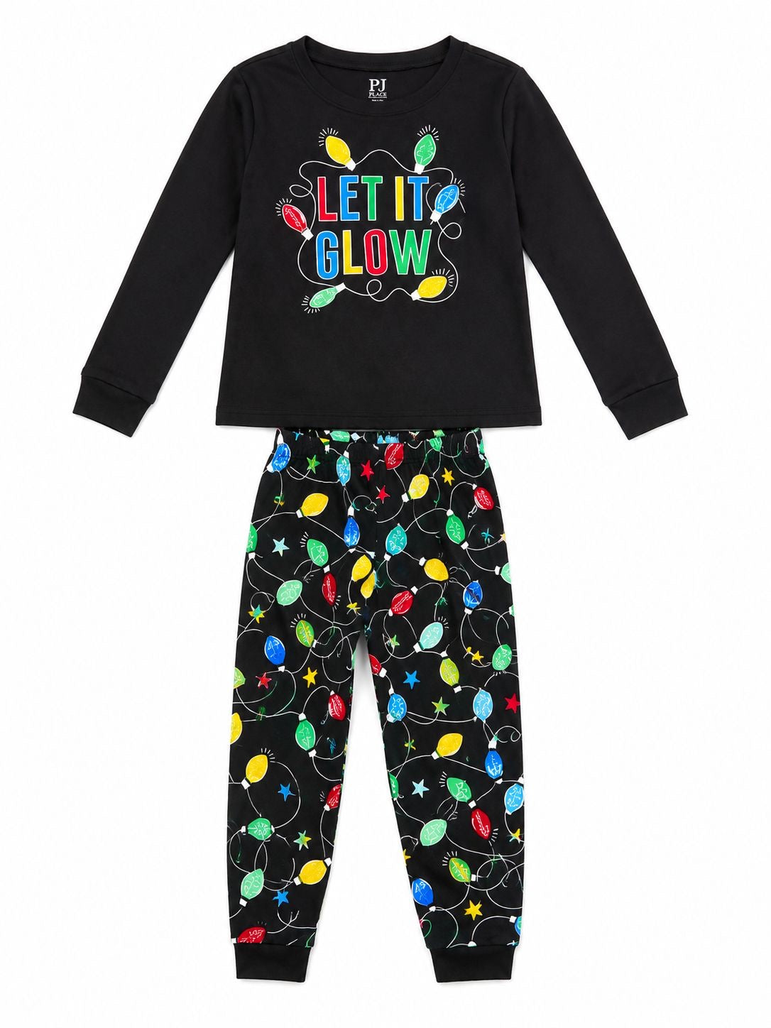 PLACE-Christmas family pajama set "Let It Glow