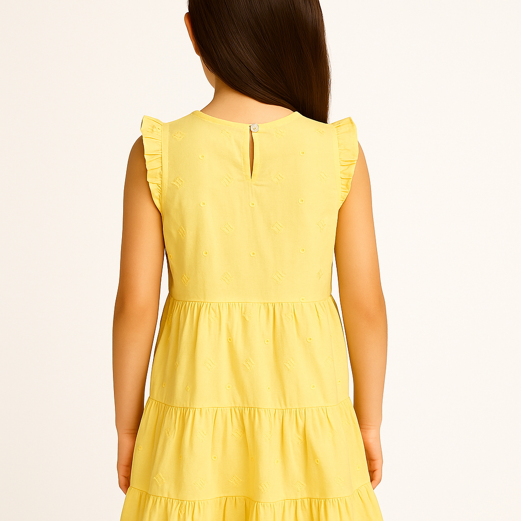 Tommy Hilfiger Kids' Sleeveless Embroidered Tiered Dress