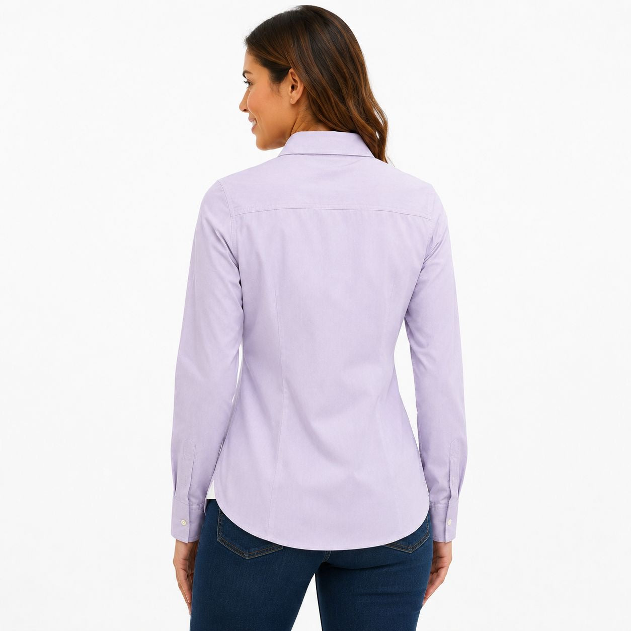 U.S. Polo Assn. tonal Oxford shirt features a contrasting pointed collar