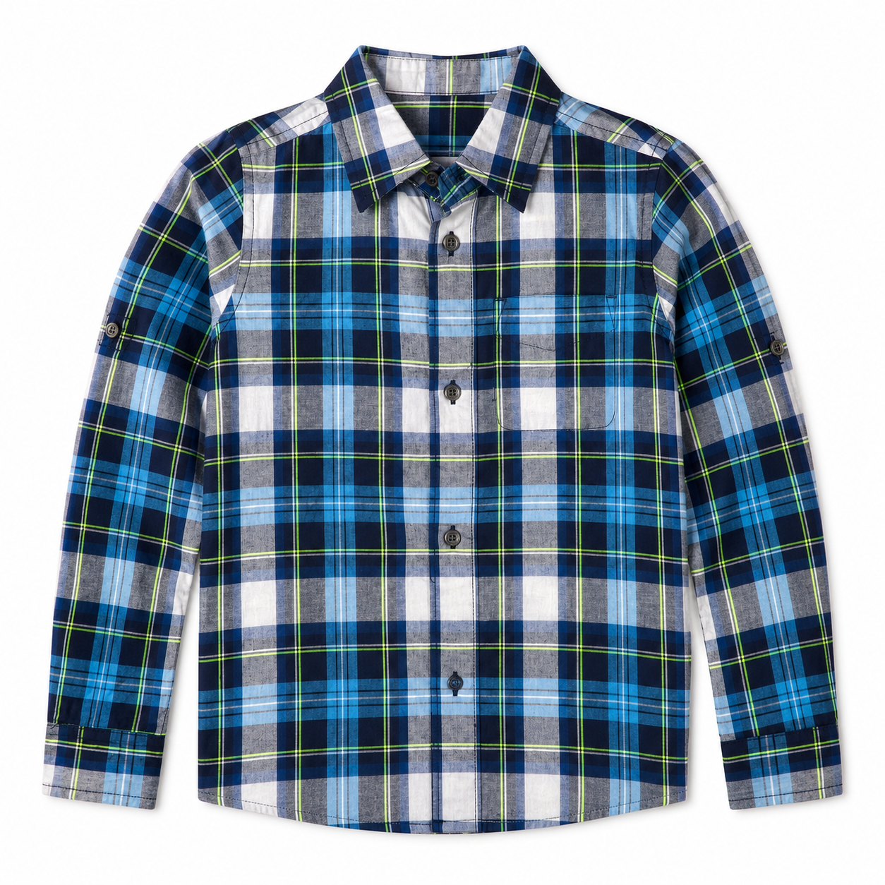The Children’s Place Baby And Toddler Boys Plaid Poplin Button Up Shirt