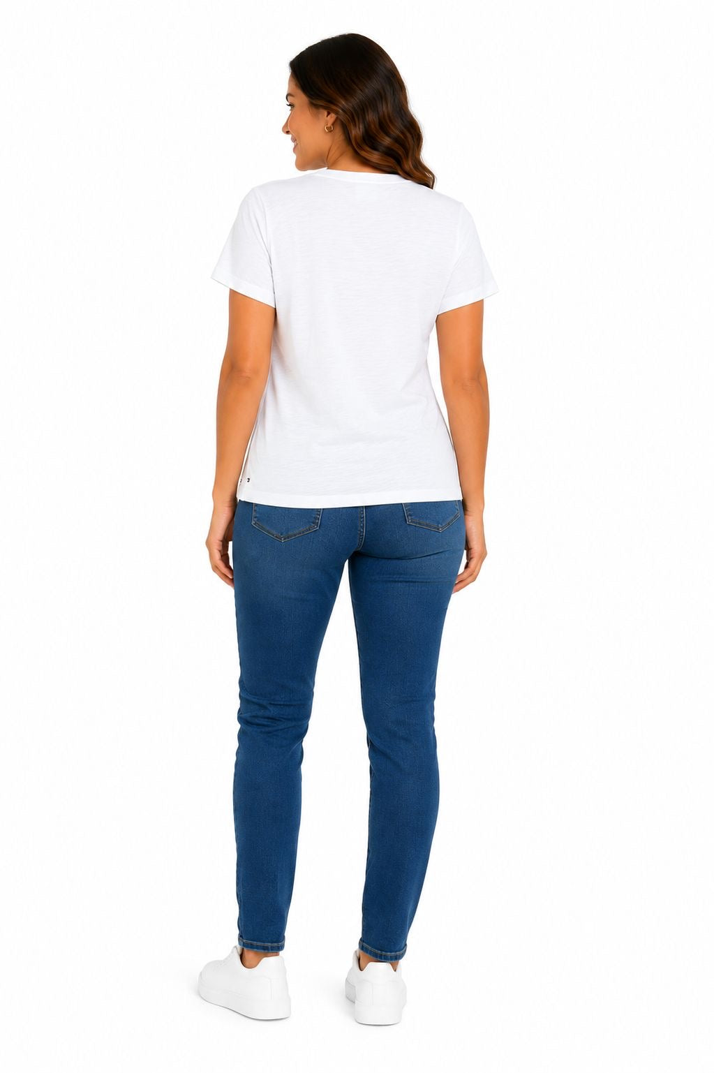 TOMMY HILFIGER-Classic white t-shirt for women