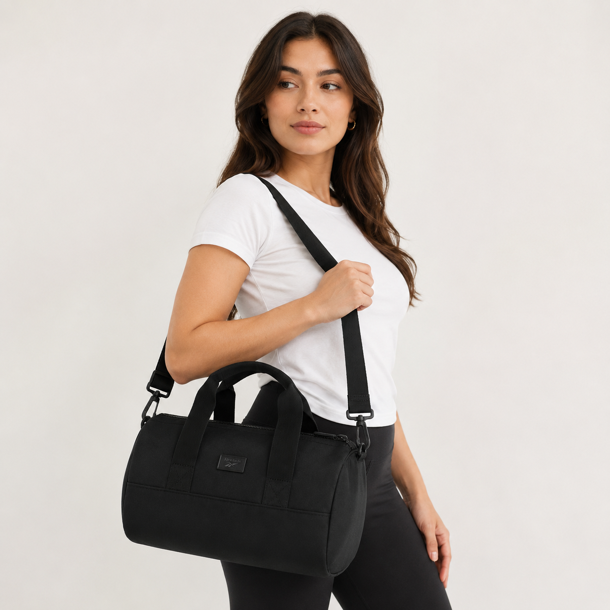 Reebok black mini duffel bag