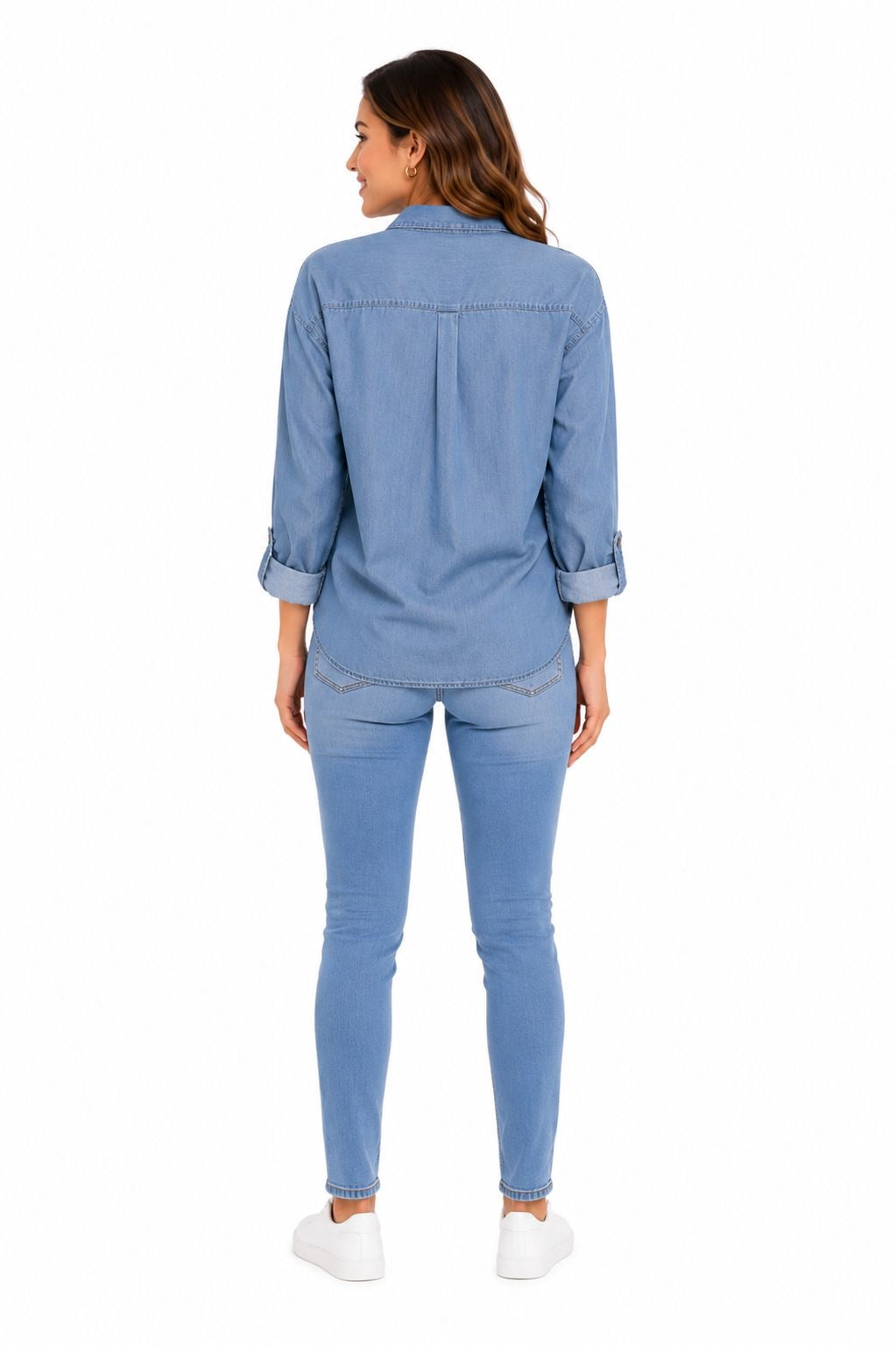 JANE DELANCEY-Women's cowboy or cambray style button-down shirt