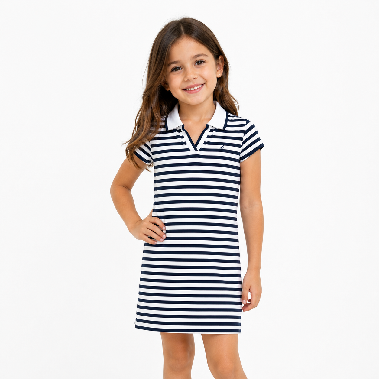 Nautica little girls' striped polo sleeveless dress (4-6x)