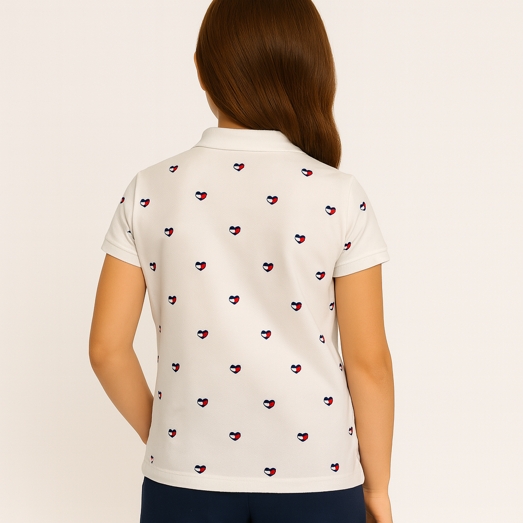Tommy Hilfiger Babies' Heart Logo Pleated Polo