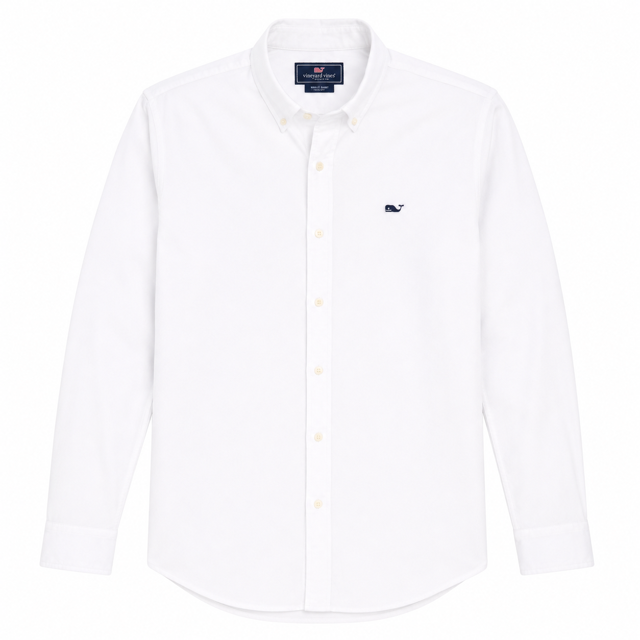 Vineyard Vines-Long-sleeved Oxford shirt in white