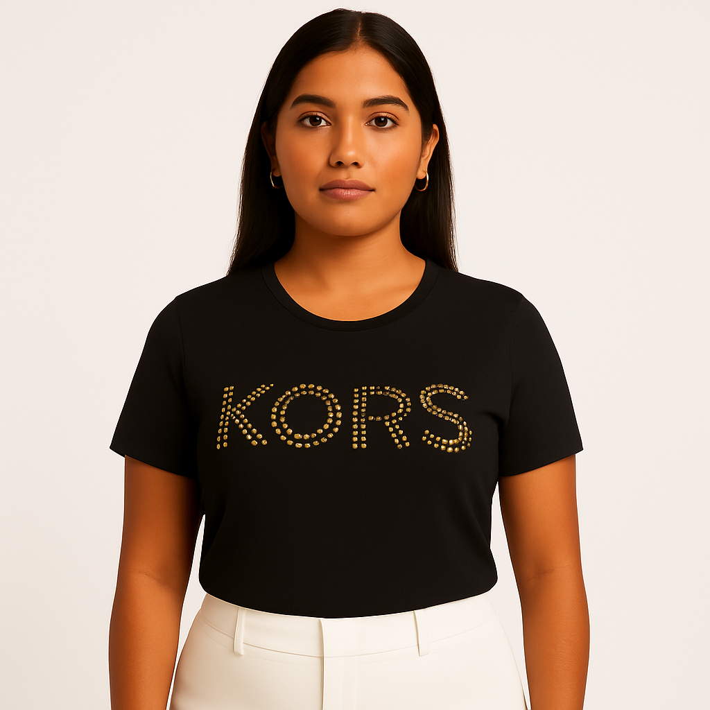 Michael Kors T-Shirt Ruched Sequin Kors Tee