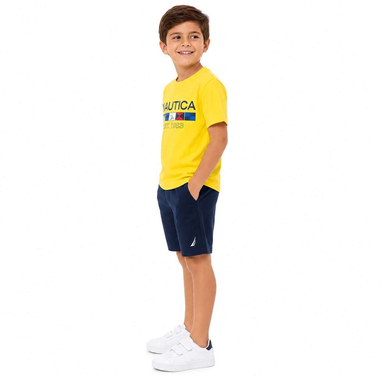 NAUTICA -Boys' Signal Flags Graphic T-Shirt