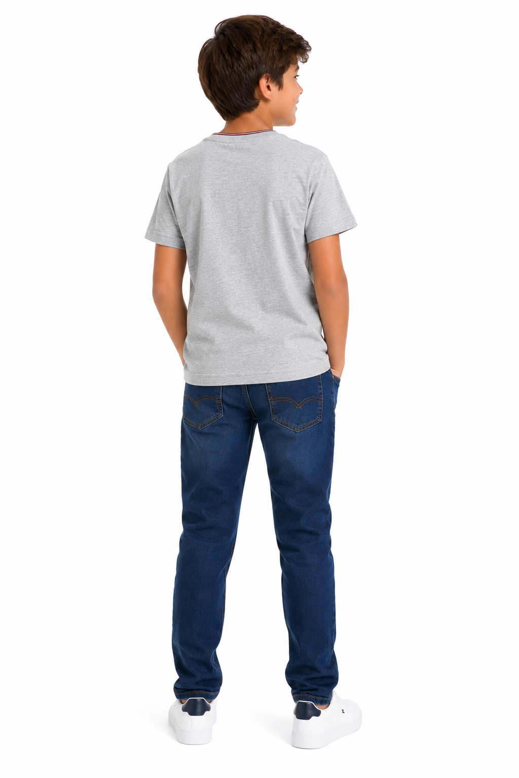 Tommy Hilfiger-Kids' Embroidered Hilfiger Logo T-Shirt