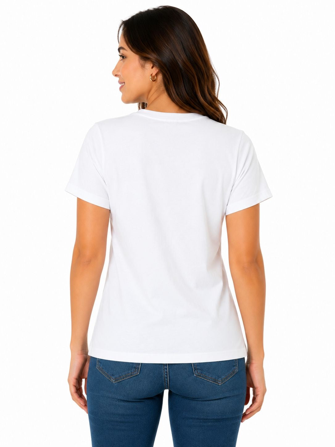 VINIZBENA-White short-sleeved t-shirt