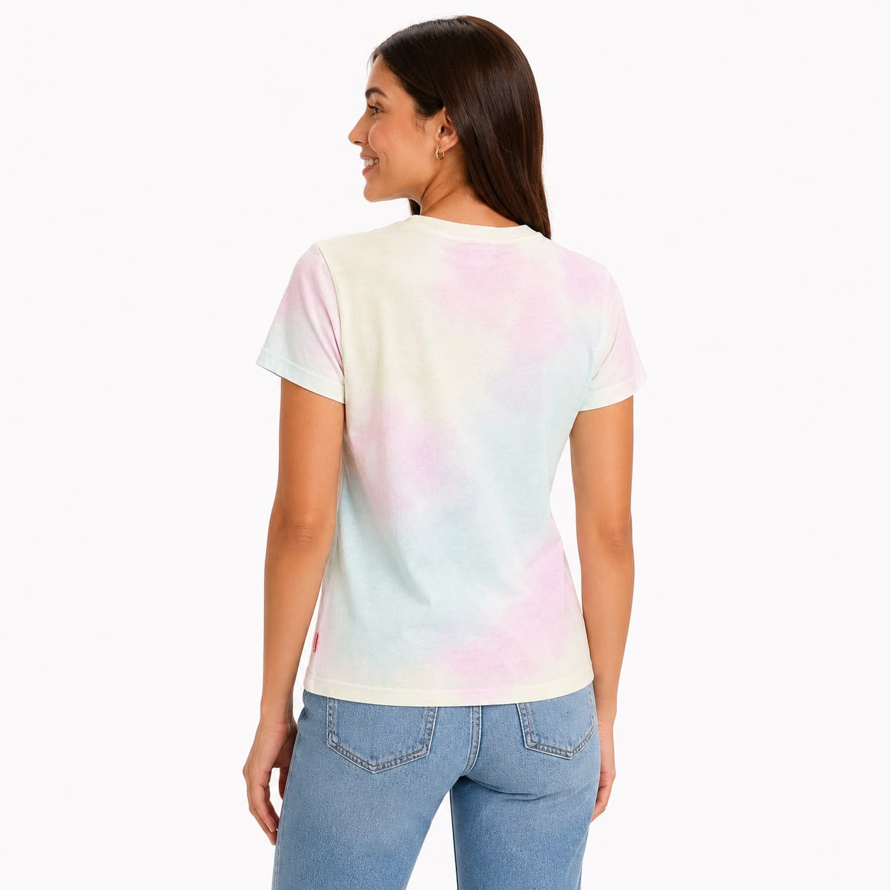 Levi's The Perfect Tee t-shirt stands out for its tie-dye design in pastel tones