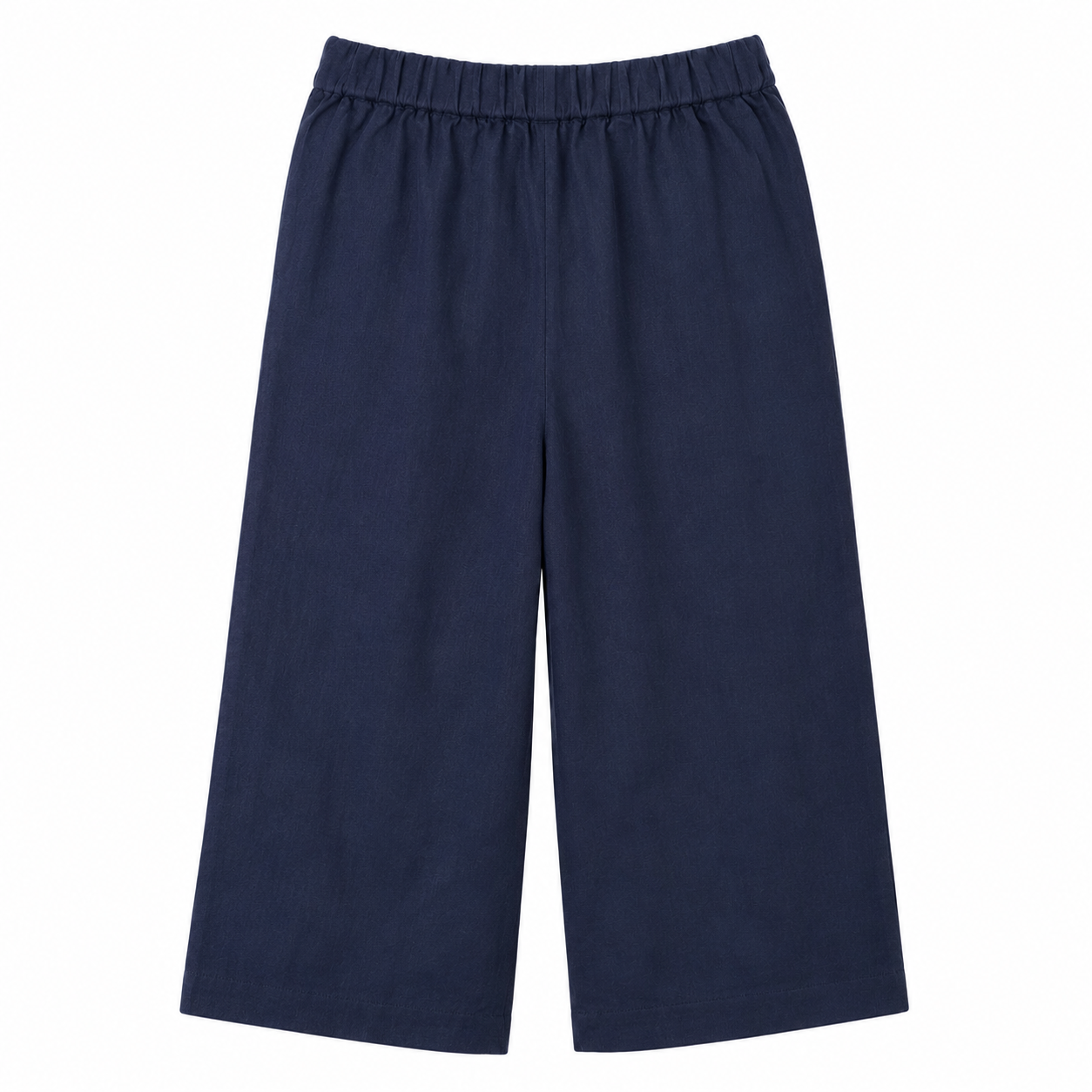 MICHAEL KORS-Casual wide leg pants and cropped cut (capri style) in navy blue
