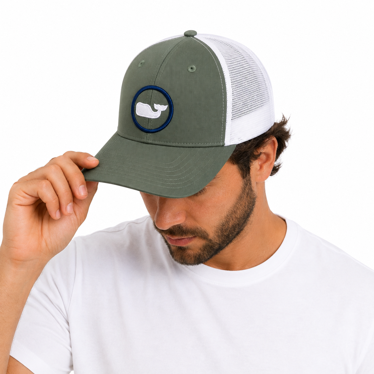 Vineyard Vines Whale Dot Performance Trucker Hat Baseball Cap Men