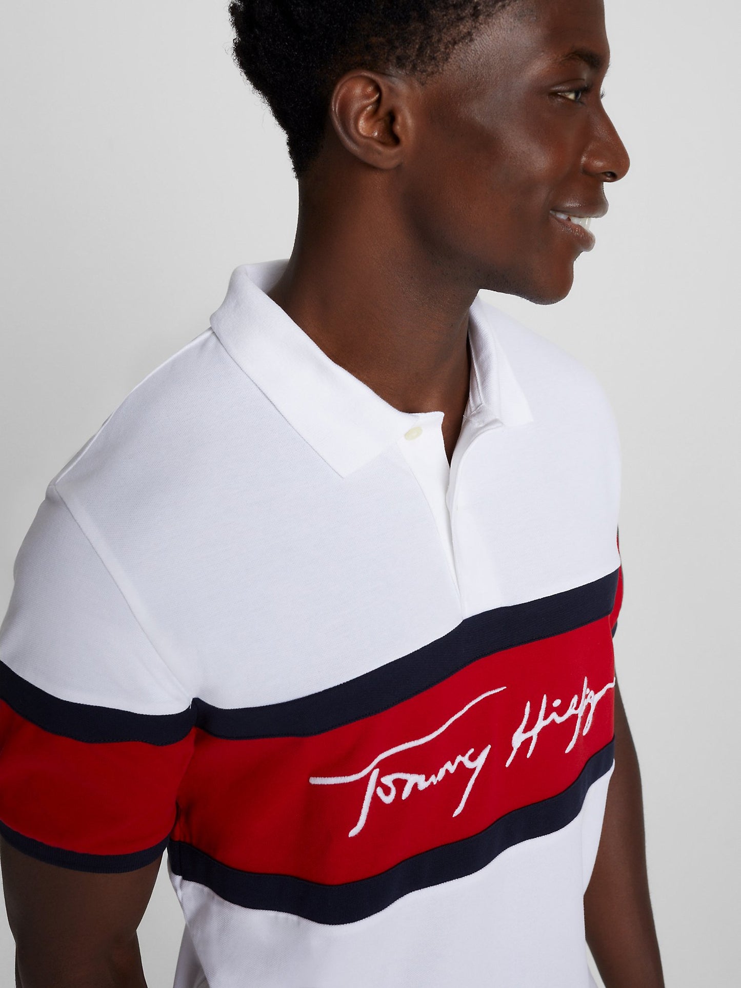 Tommy Hilfiger Slim Fit Colorblock Signature Polo