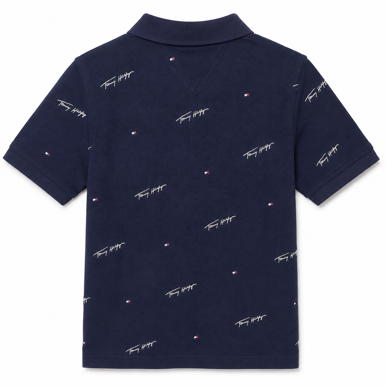 Tommy Hilfiger script logo printed polo shirt