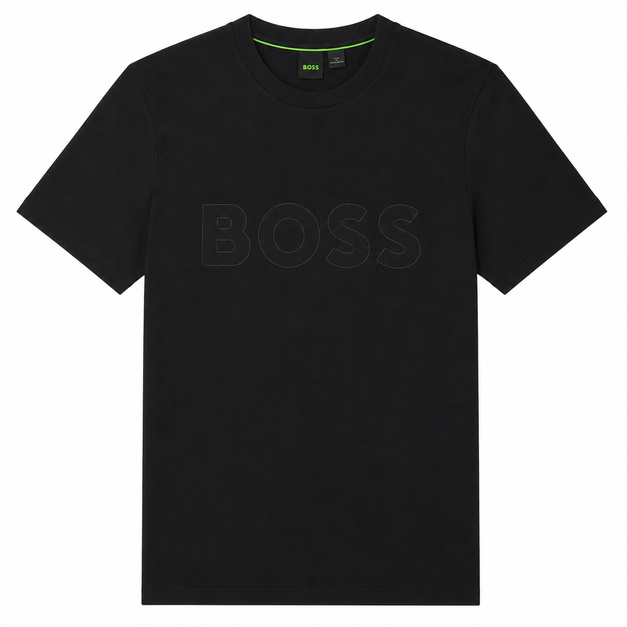 HUGO BOSS-TONAL-LOGO T-SHIRT IN STRETCH COTTON