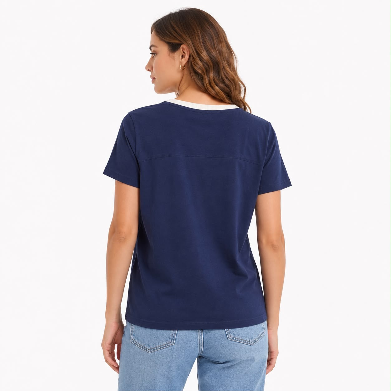 Tommy Hilfiger T-Shirt Has a red and white star logo in the center
