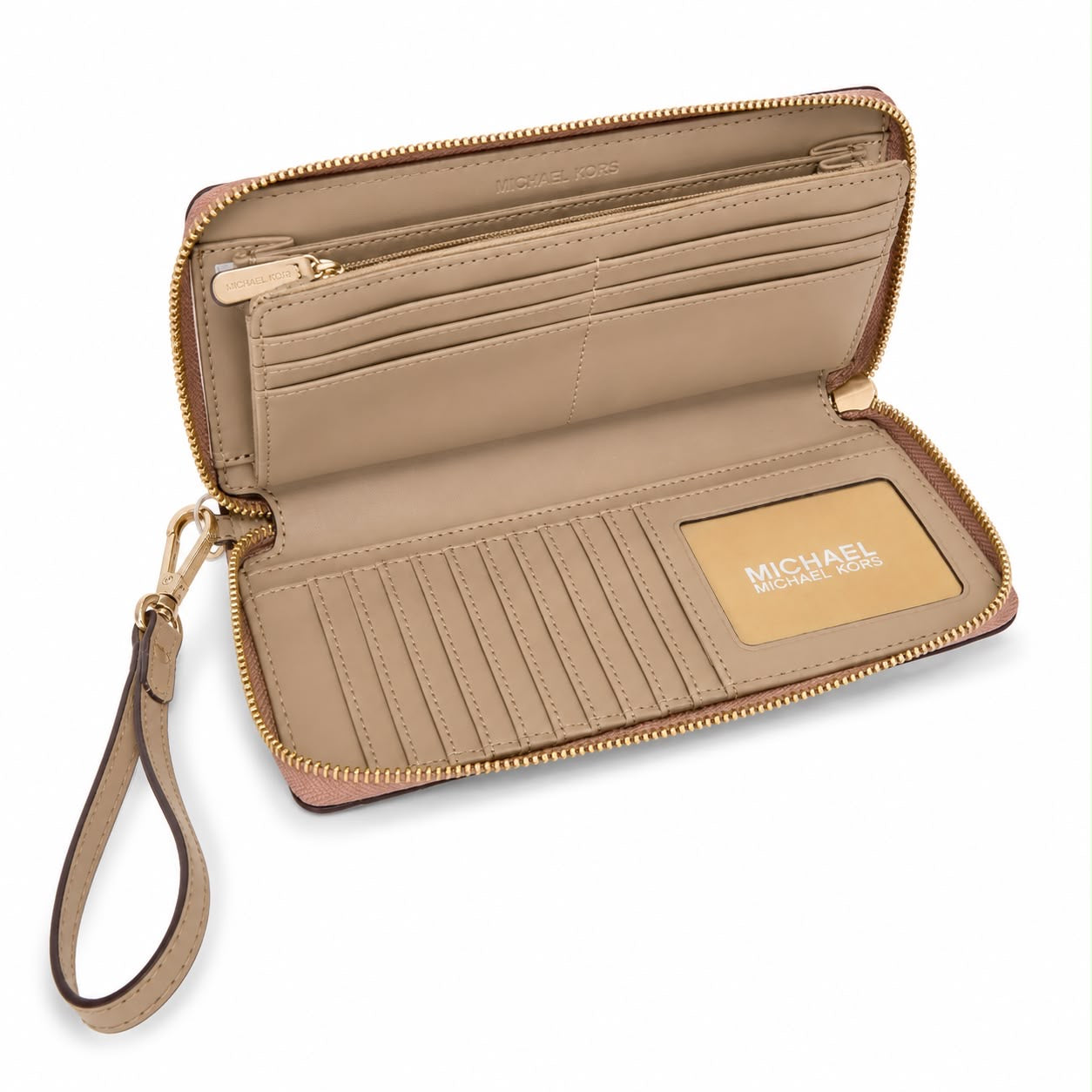 Michael Kors Large Grain Leather Jet Set Travel Wallet