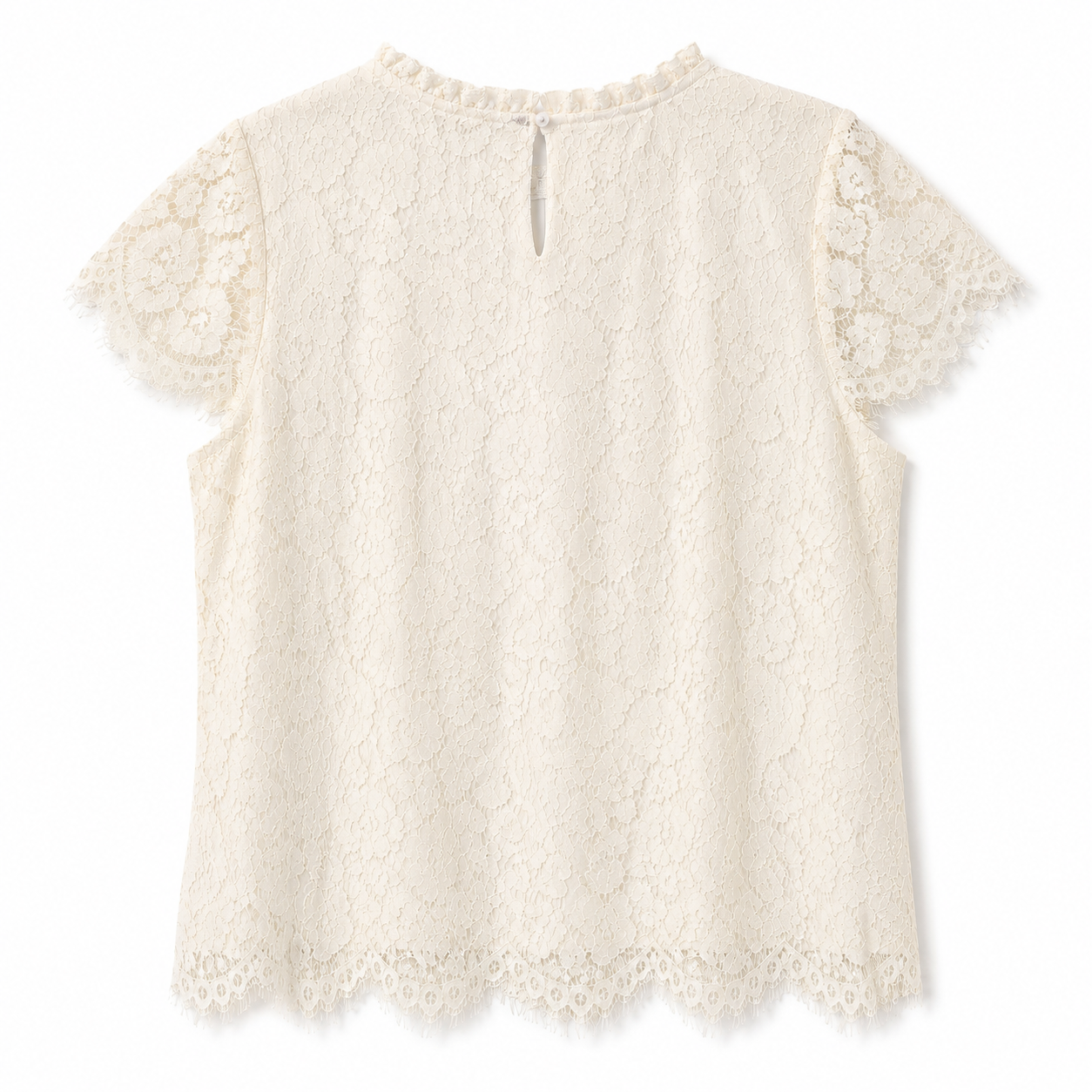 Zac & Rachel White Casual Lace Top
