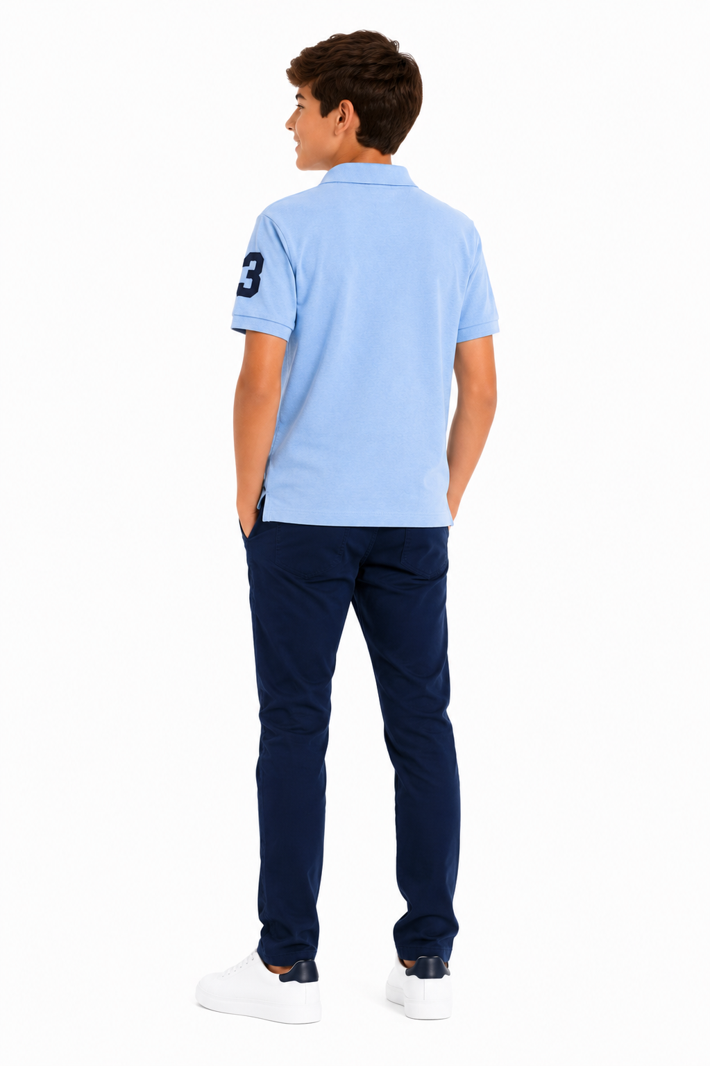 U.S Polo Assn Boys Multi Color Logo PIQUE POLO SHIRT