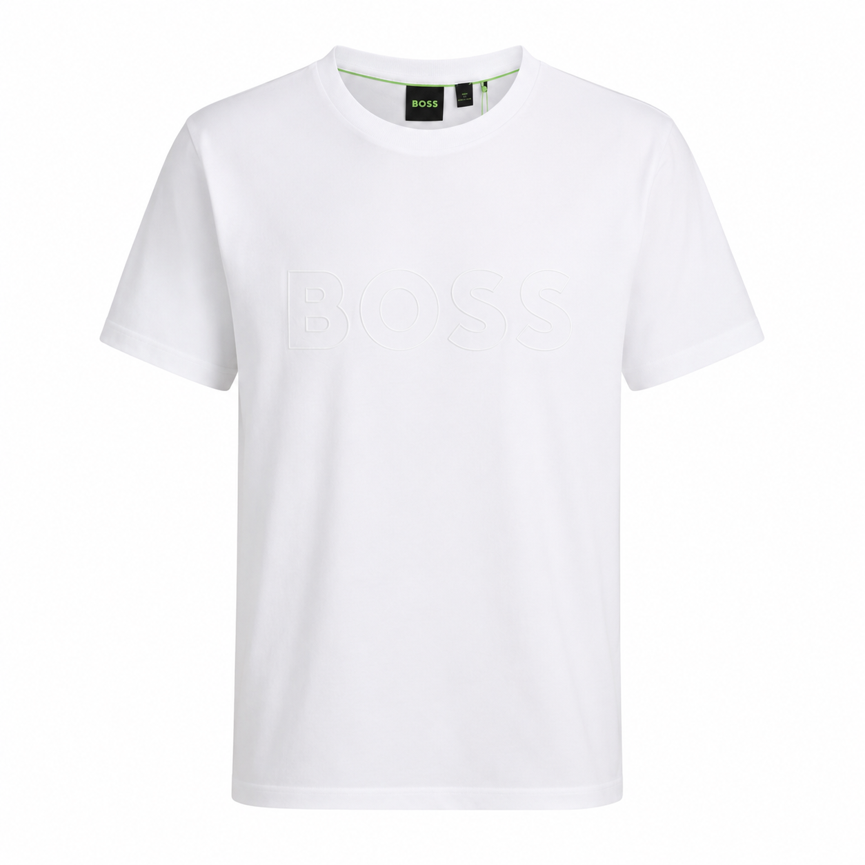 HUGO BOSS-White t-shirt of the brand BOSS with classic cut