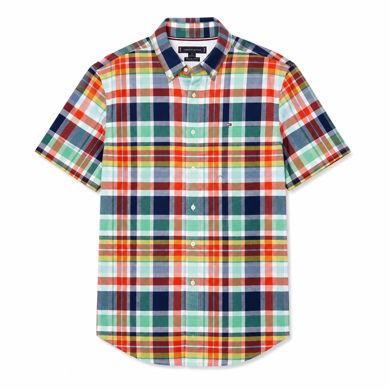 Tommy Hilfiger-Men's shirt Regular Fit Madras Oxford Shirt from the Tommy Hilfiger brand