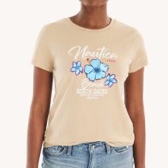 Náutica metallic logo graphic t-shirt Women’s