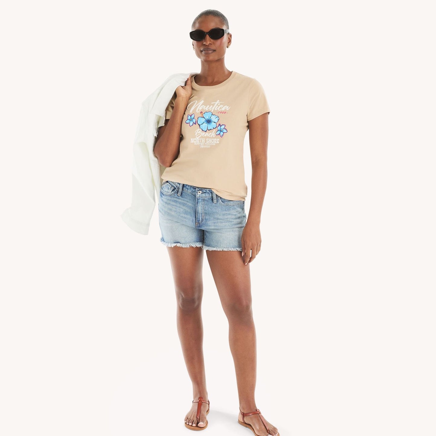 Náutica metallic logo graphic t-shirt Women’s