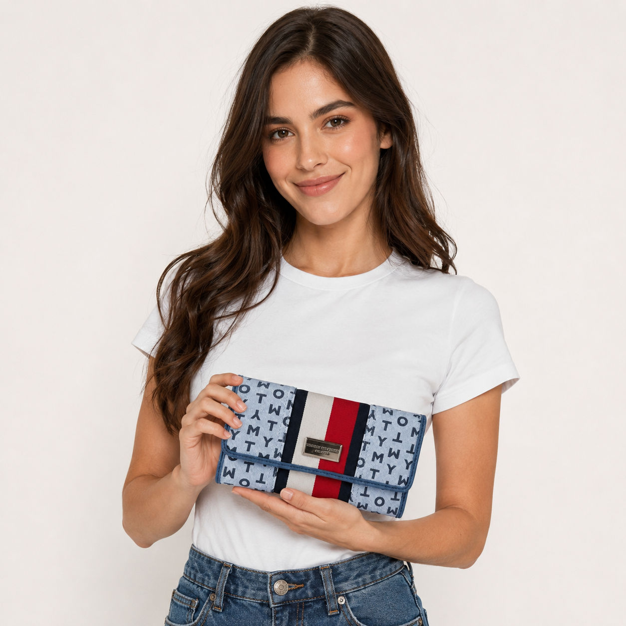 Tommy Hilfiger monogram jacquard wallet