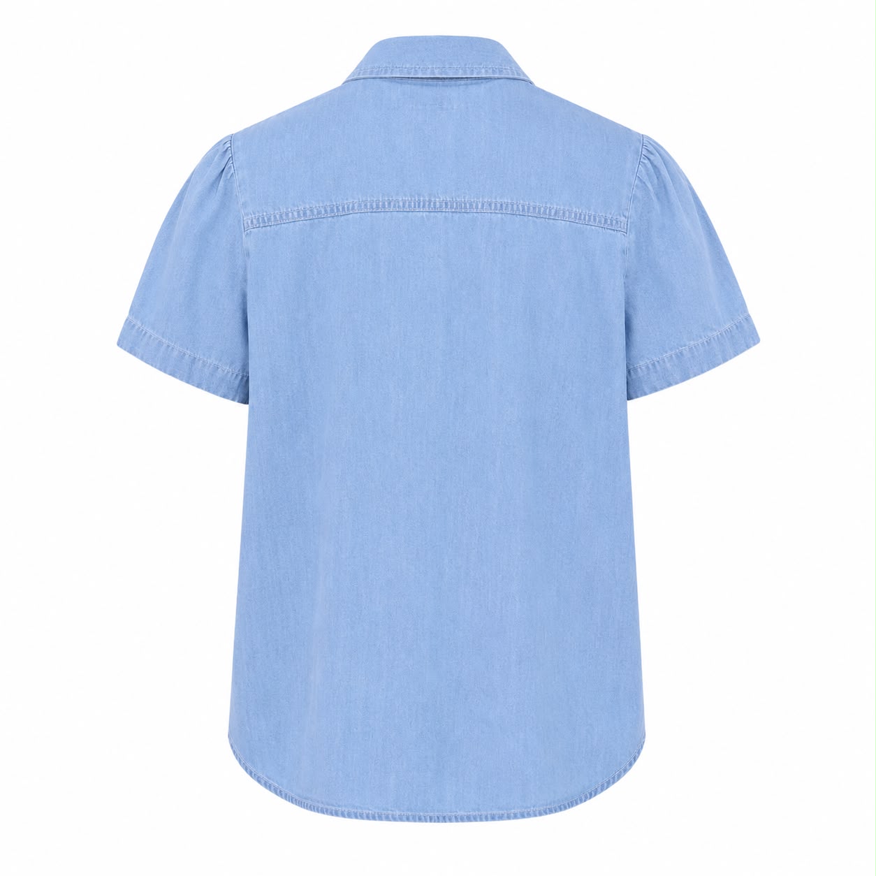 Tommy Hilfiger-Chambray Puff-Sleeve Shirt