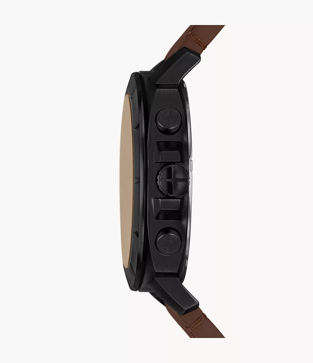Fossil Privateer Chronograph Brown Leather Watch