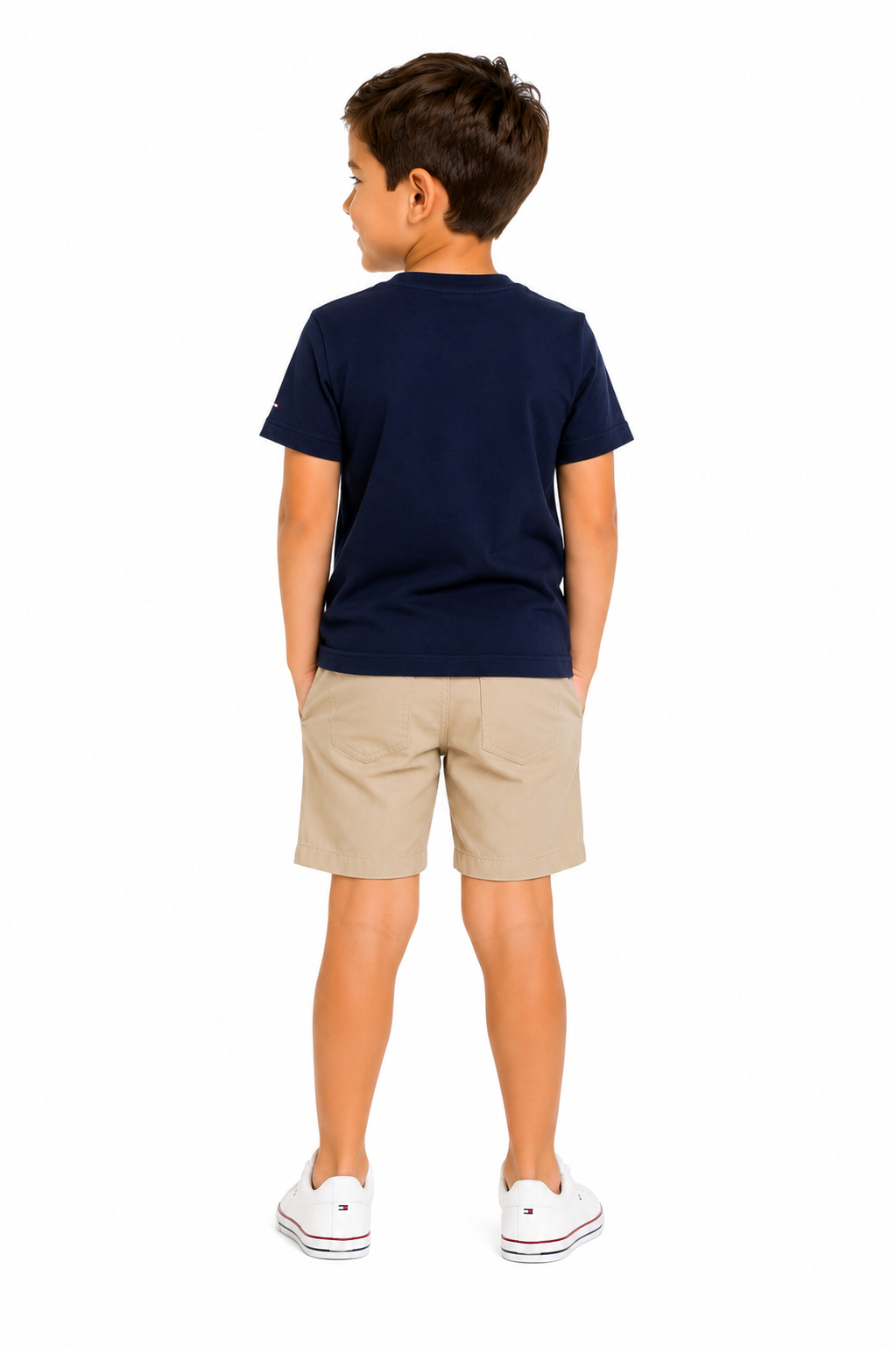 Tommy Hilfiger Kids' Ribbed Stripe Logo T-Shirt