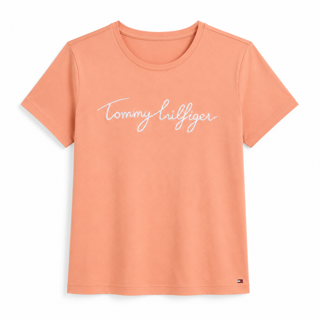 TOMMY HILFIGER-Embroidered Signature Crewneck T-Shirt